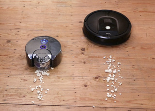 Roomba 980 & Dyson 360 Eye popcorn test