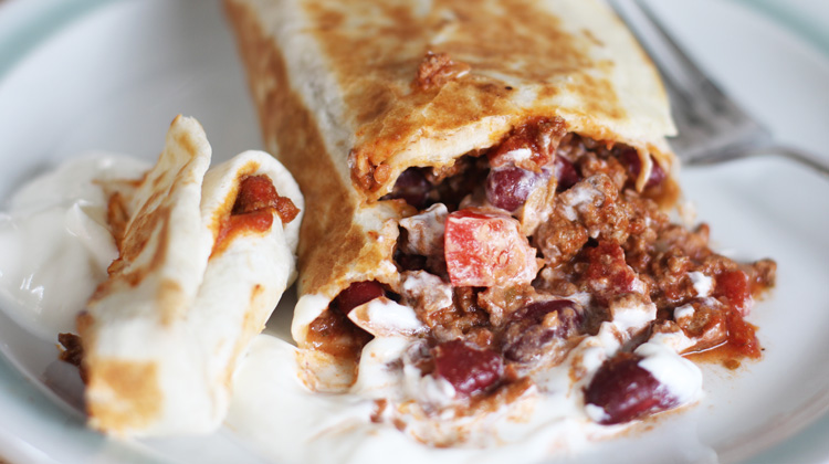 Beef Chili Burrito Recipe