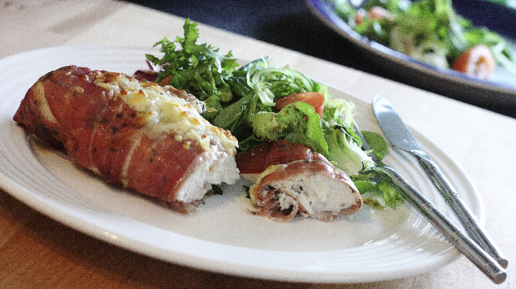 Chicken wrapped in Parma Ham