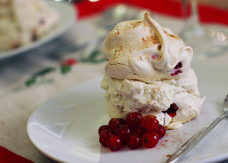 Redcurrant & Brandy Cream Meringues