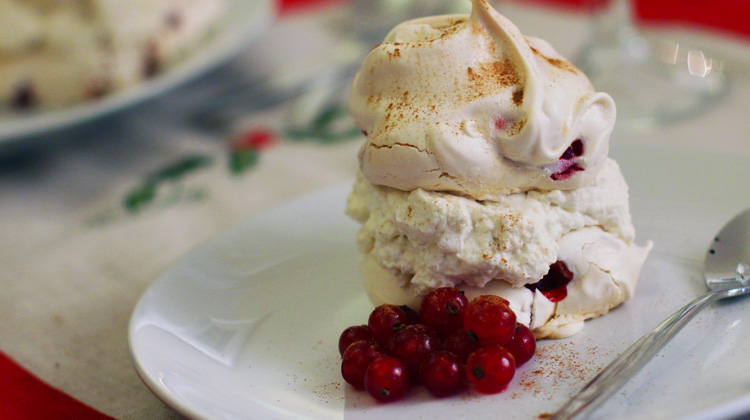 Redcurrant & Brandy Cream Meringues