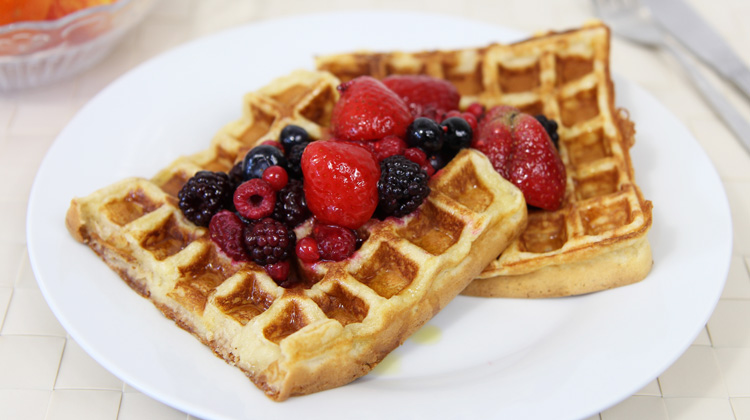 waffle recipe self raising flour uk